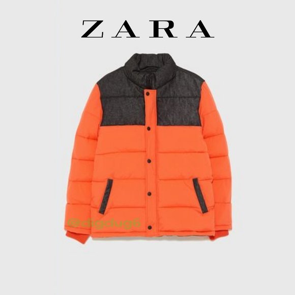 contrast puffer jacket zara